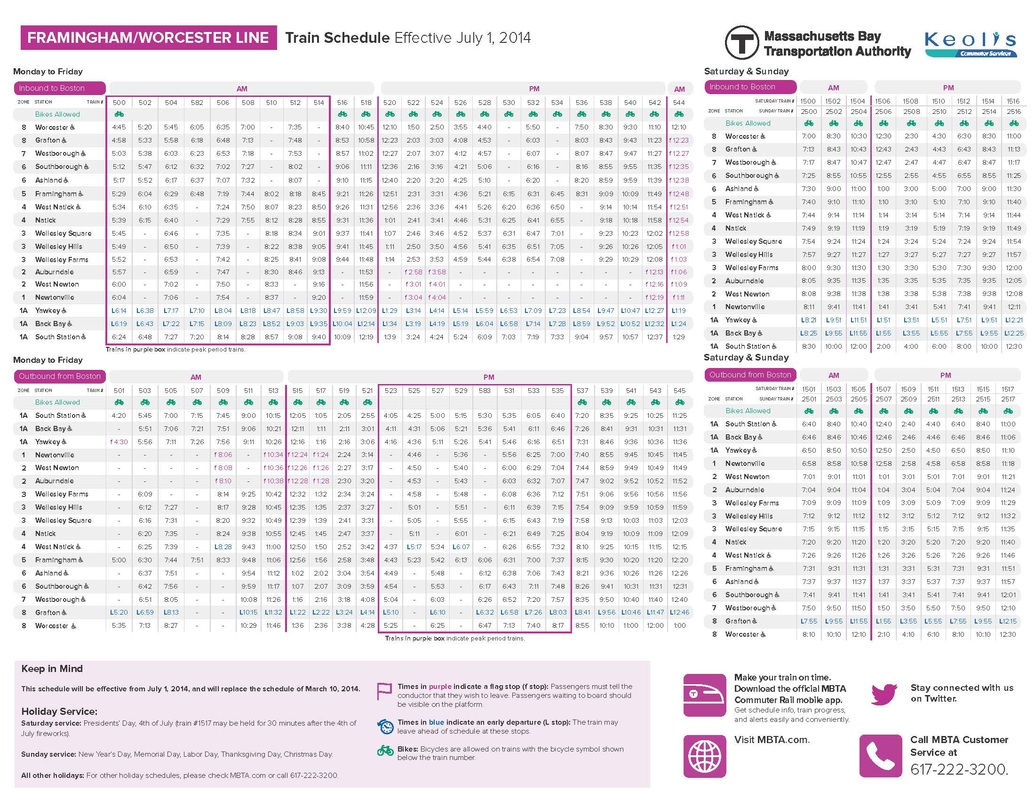 Category: New Schedule - Dave's Framingham-Worcester MBTA Commuter Rail